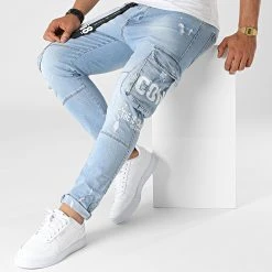 Bon marché 😀 Jean Skinny Cargo 15359 Bleu Wash de Classic Series 🛒 -HautStyle Boutique classic series 321145 15359 20220531T151615 03