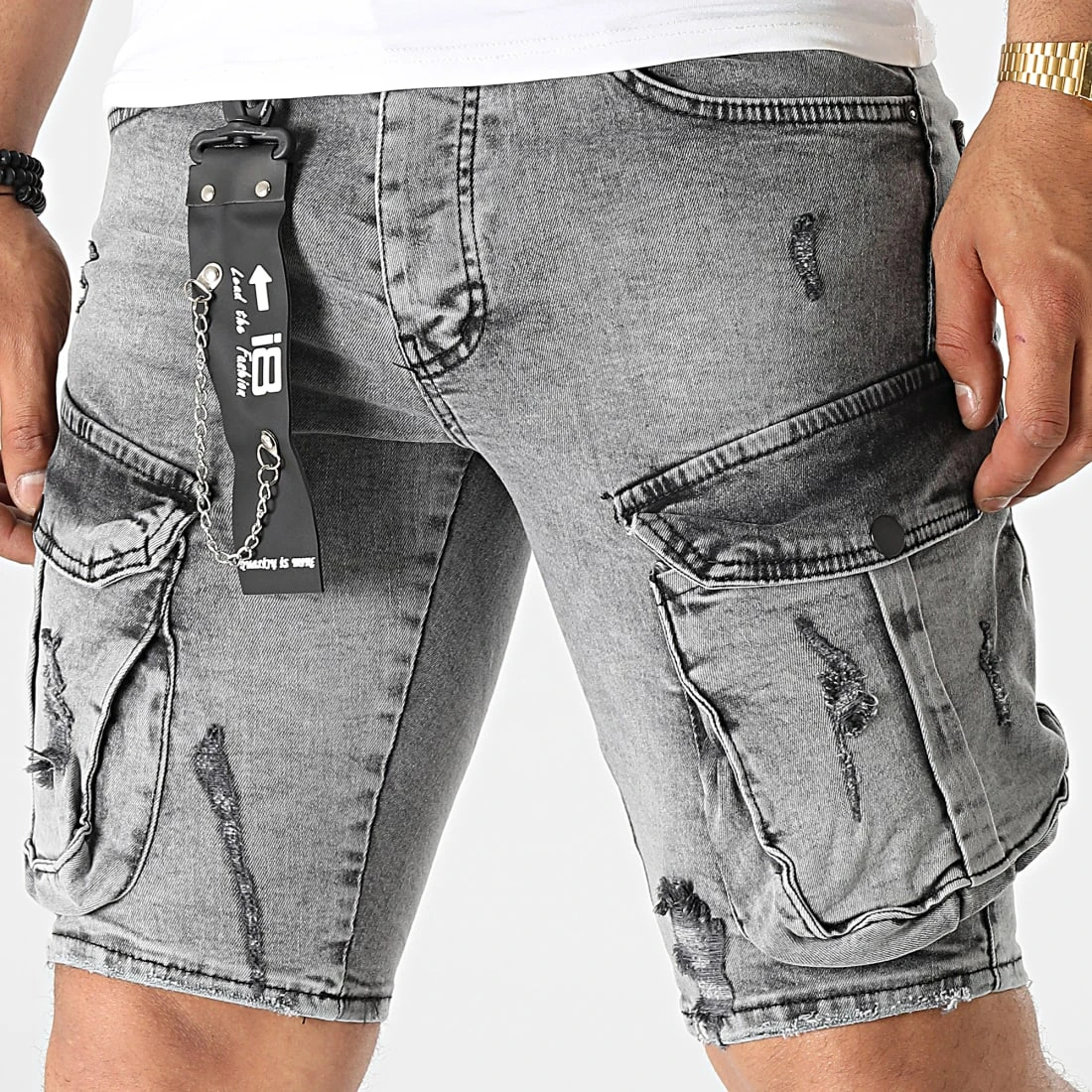Sortie 🎁 Short Jean 15382 Gris Anthracite de Classic Series 🌟 3 Sortie 🎁 Short Jean 15382 Gris Anthracite de Classic Series 🌟
