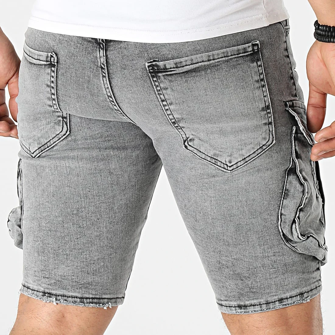 Sortie 🎁 Short Jean 15382 Gris Anthracite de Classic Series 🌟 6 Sortie 🎁 Short Jean 15382 Gris Anthracite de Classic Series 🌟 – Image 4