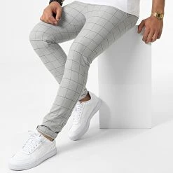 Nouveau ✨ Pantalon Carreaux DJ2286 Gris Chiné de Classic Series 🌟 -HautStyle Boutique classic series 321160 2286 20220603T140734 03