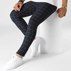 Grosses soldes ⭐ Pantalon Carreaux DJ2287 Bleu Marine de Classic Series 😀 -HautStyle Boutique classic series 321163 DJ2287 20220531T151449 03
