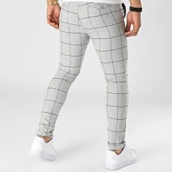 Remise ✔️ Pantalon Carreaux DJ2285 Gris Chiné de Classic Series ✨ -HautStyle Boutique classic series 321196 DJ2285 20220531T150643 04