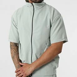 Budget 🛒 Ensemble Tee Shirt Zippé Jogger Pant F22-911T Vert Clair de Classic Series 🎉 -HautStyle Boutique classic series 321274 F22 911T MINT 20220530T155506 03