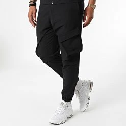 Budget 👏 Ensemble Tee ⭐ Shirt Zippé Jogger Pant F22-911T Noir de Classic Series ❤️ -HautStyle Boutique classic series 321278 F22 911T SIYAH 20220613T162606 04