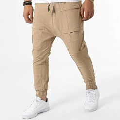 Meilleure affaire 🧨 Jogger Pant Y007 Beige Foncé de Classic Series 🎉