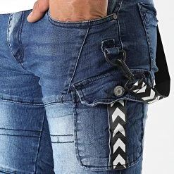 Meilleur prix ❤️ Short Jean Slim E9671 Bleu Denim de Classic Series ❤️ -HautStyle Boutique classic series 321617 E9671 20220608T143505 02