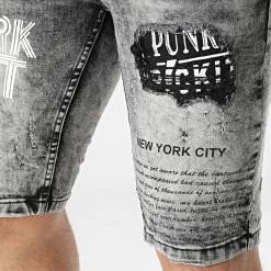 Vente flash 🧨 Short Jean E7767 Gris de Classic Series 🌟 -HautStyle Boutique classic series 321726 E7767 20220603T141226 02