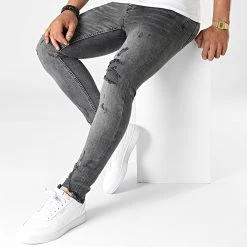 Vente flash 🤩 Jean Skinny DHZ-3739 Gris Anthracite de Classic Series 🤩 -HautStyle Boutique classic series 323312 DHZ 3739 1 FUME 20220610T142627 03