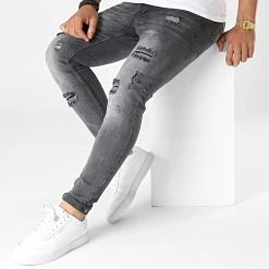 Offres ✨ Jean Skinny DHZ-3648 Gris Anthracite de Classic Series 🎉 -HautStyle Boutique classic series 323402 DHZ 3648 1 FUME 20220610T142249 03