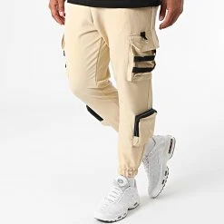 Nouveau 🔥 Ensemble Tee 🎁 Shirt Poche Et Pantalon Jogging F22-910T Noir Beige de Classic Series ✨ -HautStyle Boutique classic series 323740 F22 910T SIYAH BEJ 20220617T150934 04