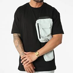 Coupon 🧨 Ensemble Tee Shirt Poche Et Pantalon Jogging F22-908T Noir Turquoise de Classic Series 🥰 -HautStyle Boutique classic series 323749 F22 908T SIYAH MINT 20220617T150858 03