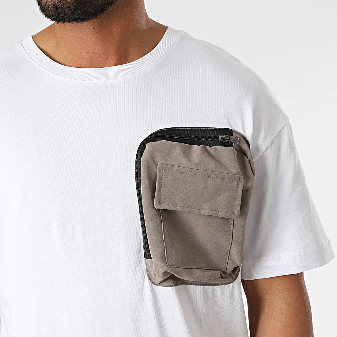 Top 10 👏 Ensemble Tee Shirt Poche Et Pantalon Jogging F22-909T Taupe Blanc de Classic Series ✔️ 4 Top 10 👏 Ensemble Tee Shirt Poche Et Pantalon Jogging F22-909T Taupe Blanc de Classic Series ✔️ – Image 2