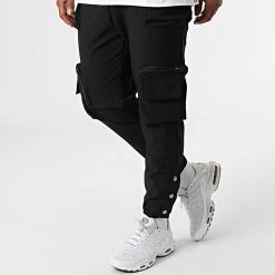 De gros 👍 Ensemble Tee 🛒 Shirt Poche Et Pantalon Jogging F22-909T Noir Blanc de Classic Series ✔️ -HautStyle Boutique classic series 323762 F22 909T BEYAZ SIYAH 20220708T102331 04