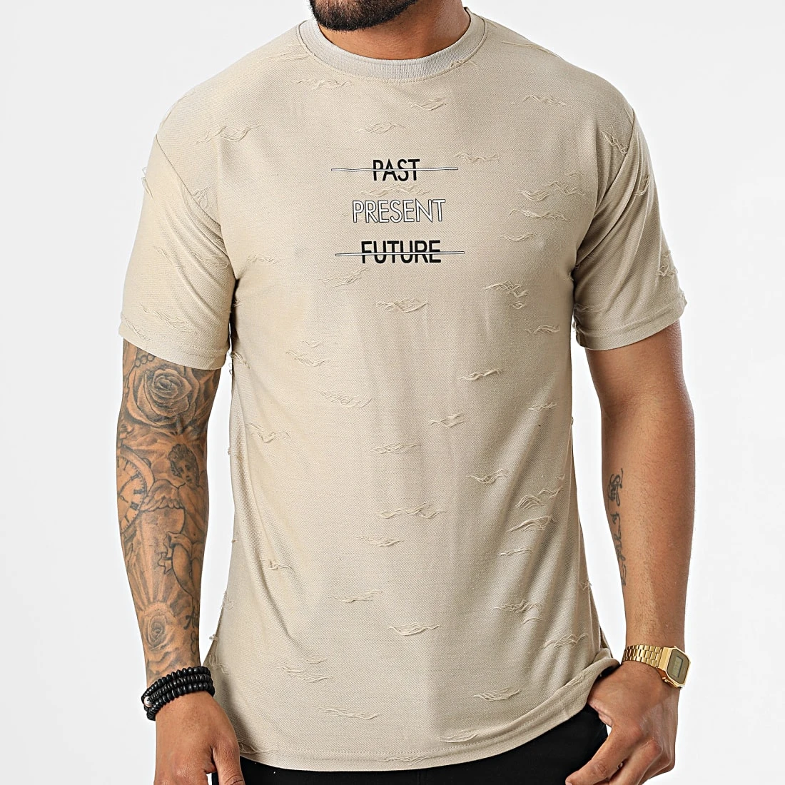 Budget 👏 Tee Shirt EXO301 Beige de Classic Series 🔔 5 Budget 👏 Tee Shirt EXO301 Beige de Classic Series 🔔 – Image 3