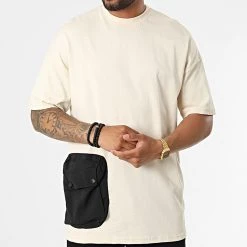 Bon marché ❤️ Tee Shirt Oversize Large A Poche 22-Y111 Beige de Classic Series 😀 -HautStyle Boutique classic series 324243 22 Y111 BEJ 20220620T151600 03