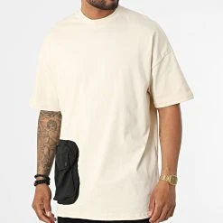 Bon marché ❤️ Tee Shirt Oversize Large A Poche 22-Y111 Beige de Classic Series 😀 -HautStyle Boutique classic series 324243 22 Y111 BEJ 20220620T151602 04