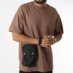 Meilleure vente 😍 Tee Shirt Oversize Large A Poche 22-Y111 Marron de Classic Series 😀 -HautStyle Boutique classic series 324275 22 Y111 KAHVE 20220620T153106 03