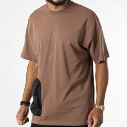 Meilleure vente 😍 Tee Shirt Oversize Large A Poche 22-Y111 Marron de Classic Series 😀 -HautStyle Boutique classic series 324275 22 Y111 KAHVE 20220620T153107 04