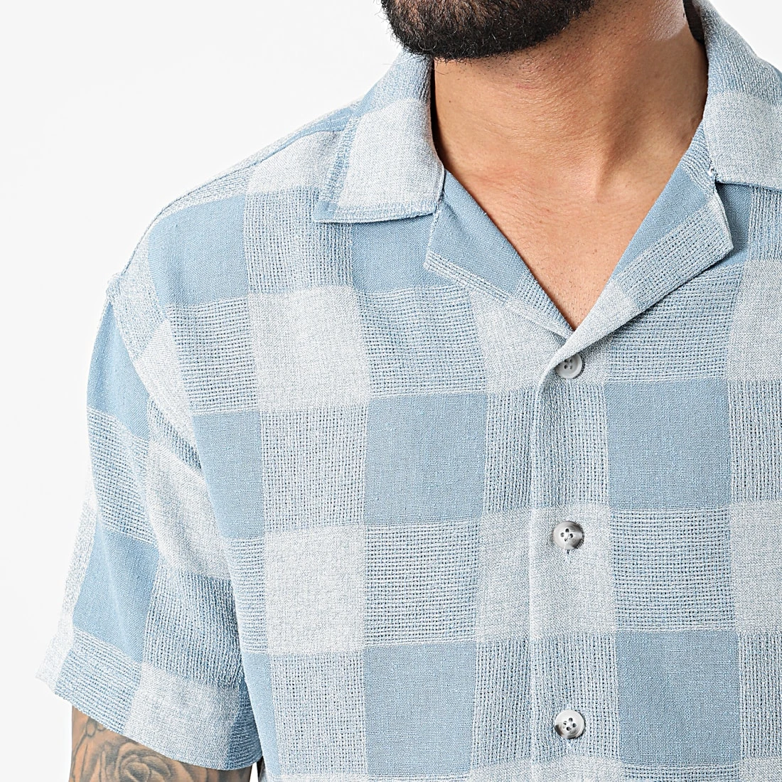 Vente flash 🧨 Ensemble Chemise Manches Courtes Et Pantalon Jogging PP021 Bleu Clair de Classic Series ⭐ 4 Vente flash 🧨 Ensemble Chemise Manches Courtes Et Pantalon Jogging PP021 Bleu Clair de Classic Series ⭐ – Image 2