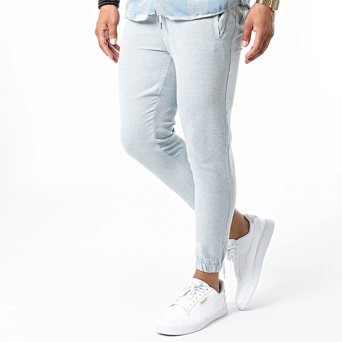 Vente flash 🧨 Ensemble Chemise Manches Courtes Et Pantalon Jogging PP021 Bleu Clair de Classic Series ⭐ 6 Vente flash 🧨 Ensemble Chemise Manches Courtes Et Pantalon Jogging PP021 Bleu Clair de Classic Series ⭐ – Image 4