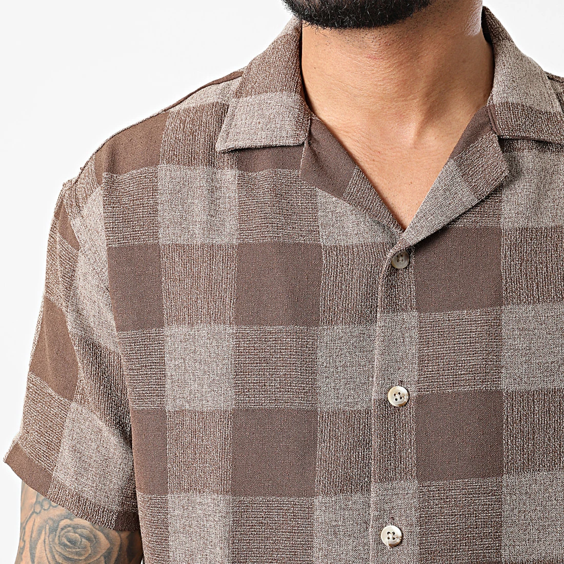 Meilleur prix 🔥 Ensemble Chemise Manches Courtes Et Pantalon Jogging PP021 Marron de Classic Series 👍 4 Meilleur prix 🔥 Ensemble Chemise Manches Courtes Et Pantalon Jogging PP021 Marron de Classic Series 👍 – Image 2