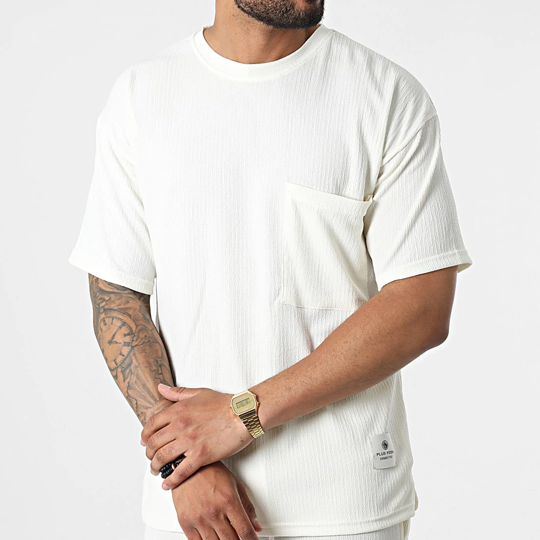 Sortie 👍 Ensemble Tee ⌛ Shirt Poche Et Pantalon Jogging PP017-PPE004 Blanc de Classic Series ❤️ 5 Sortie 👍 Ensemble Tee ⌛ Shirt Poche Et Pantalon Jogging PP017-PPE004 Blanc de Classic Series ❤️ – Image 3