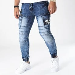 Coupon ✨ Jogger Pant Jean Slim E9628 Bleu Denim de Classic Series ✨