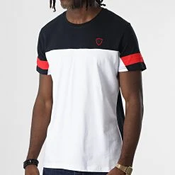 Promo 🌟 Tee Shirt 3905 Blanc Bleu Marine de Classic Series ❤️ -HautStyle Boutique classic series 325782 3905 NAVY BLANC 20220701T150230 03