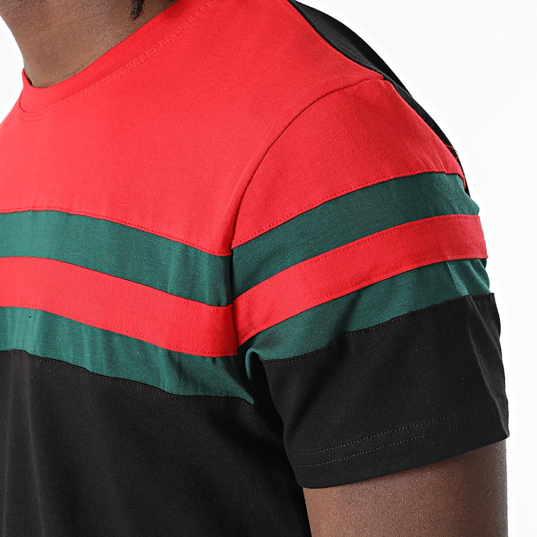 Budget ✨ Tee 👍 Shirt Tricolore 4058 Noir Vert Rouge de Classic Series 🎁 4 Budget ✨ Tee 👍 Shirt Tricolore 4058 Noir Vert Rouge de Classic Series 🎁 – Image 2