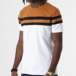 Le moins cher 🔔 Tee Shirt 4058 Blanc Camel de Classic Series 🎉 -HautStyle Boutique classic series 325813 4058 MARRON NOIR BLANC 20220701T150007 03