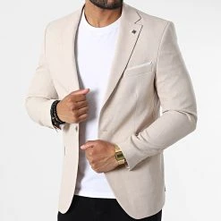 Promo ⭐ Veste Blazer X-6019 Beige de Classic Series ⭐