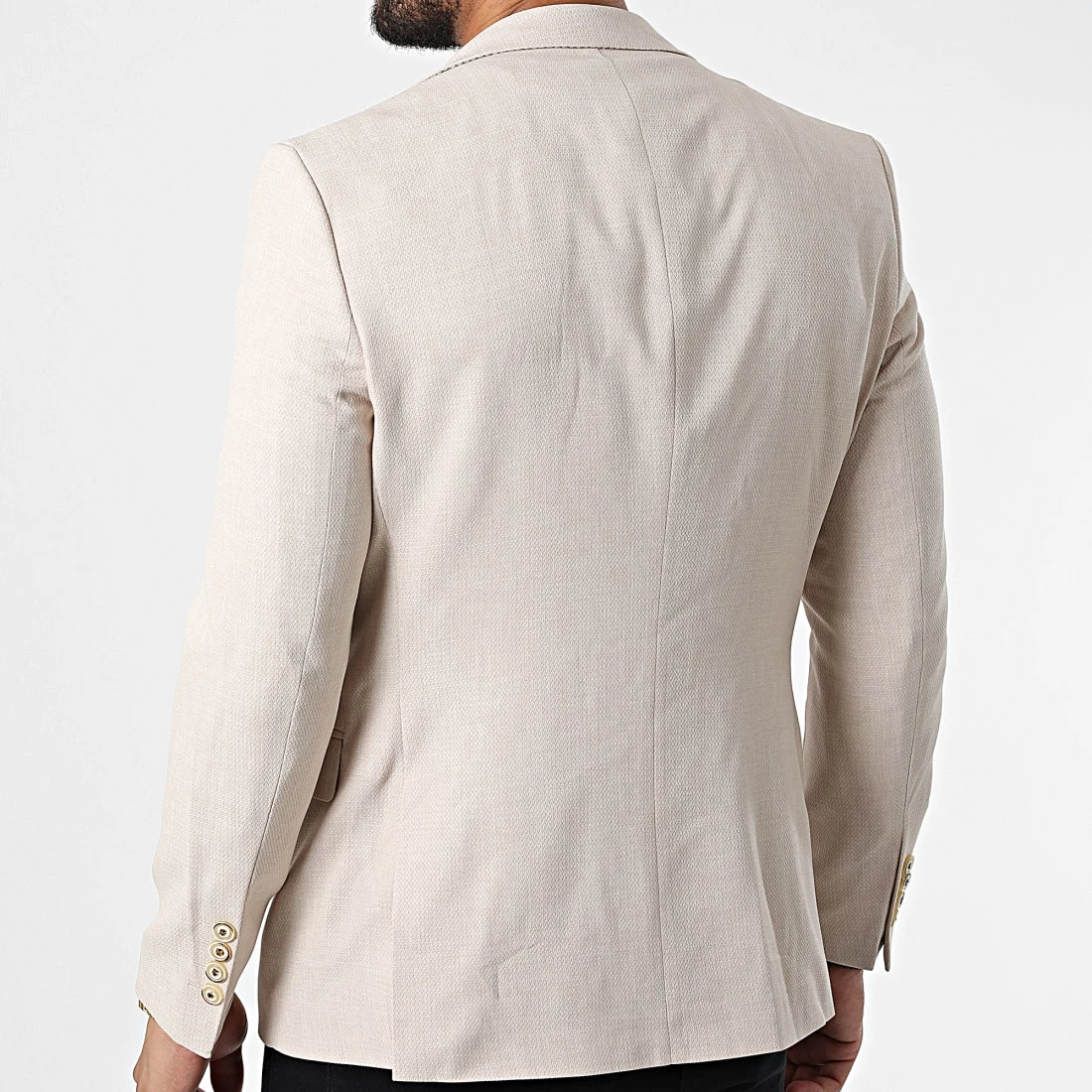 Promo ⭐ Veste Blazer X-6019 Beige de Classic Series ⭐ 6 Promo ⭐ Veste Blazer X-6019 Beige de Classic Series ⭐ – Image 4