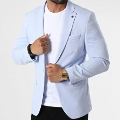 Nouveau ⌛ Veste Blazer X-6018 Bleu Clair de Classic Series 👍