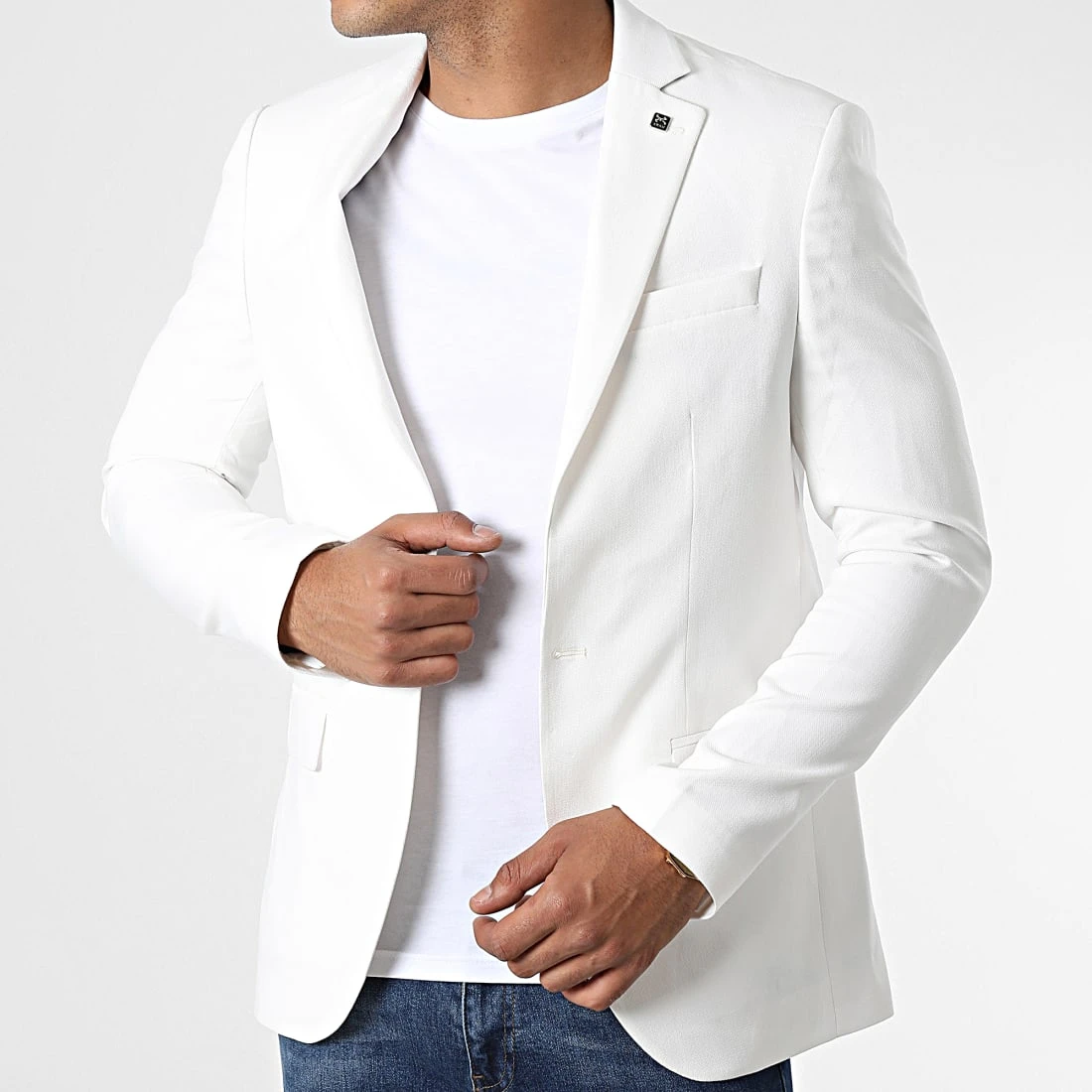 Bon marché ❤️ Veste Blazer X-9404 Blanc de Classic Series ✔️ 3 Bon marché ❤️ Veste Blazer X-9404 Blanc de Classic Series ✔️