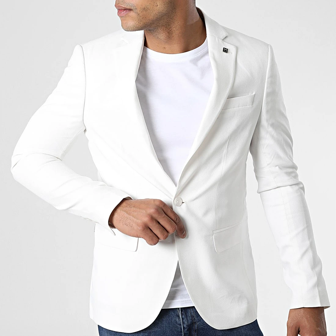 Bon marché ❤️ Veste Blazer X-9404 Blanc de Classic Series ✔️ 5 Bon marché ❤️ Veste Blazer X-9404 Blanc de Classic Series ✔️ – Image 3