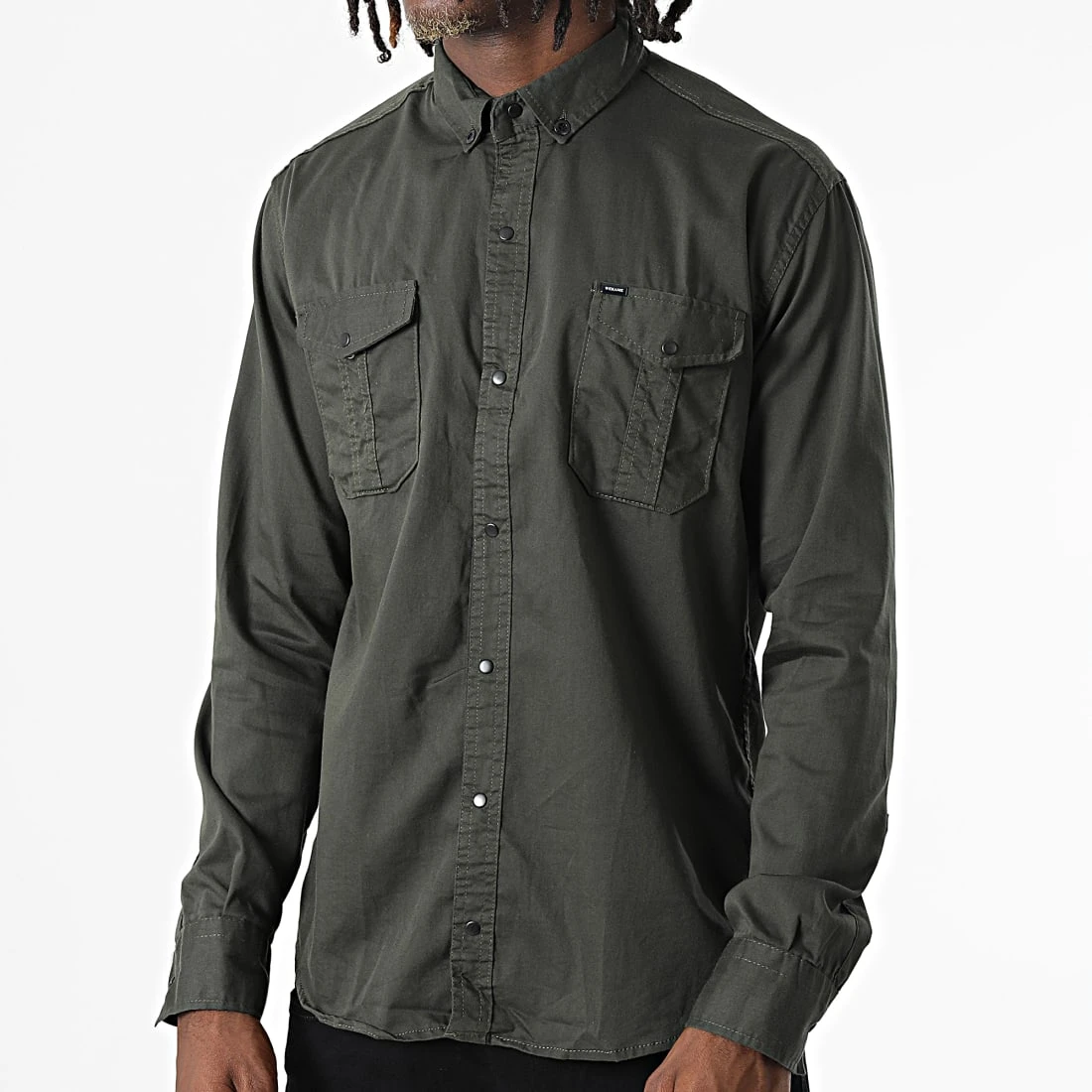 Promo ⌛ Chemise Manches Longues W-323 Vert Foncé de Classic Series 🥰 5 Promo ⌛ Chemise Manches Longues W-323 Vert Foncé de Classic Series 🥰 – Image 3