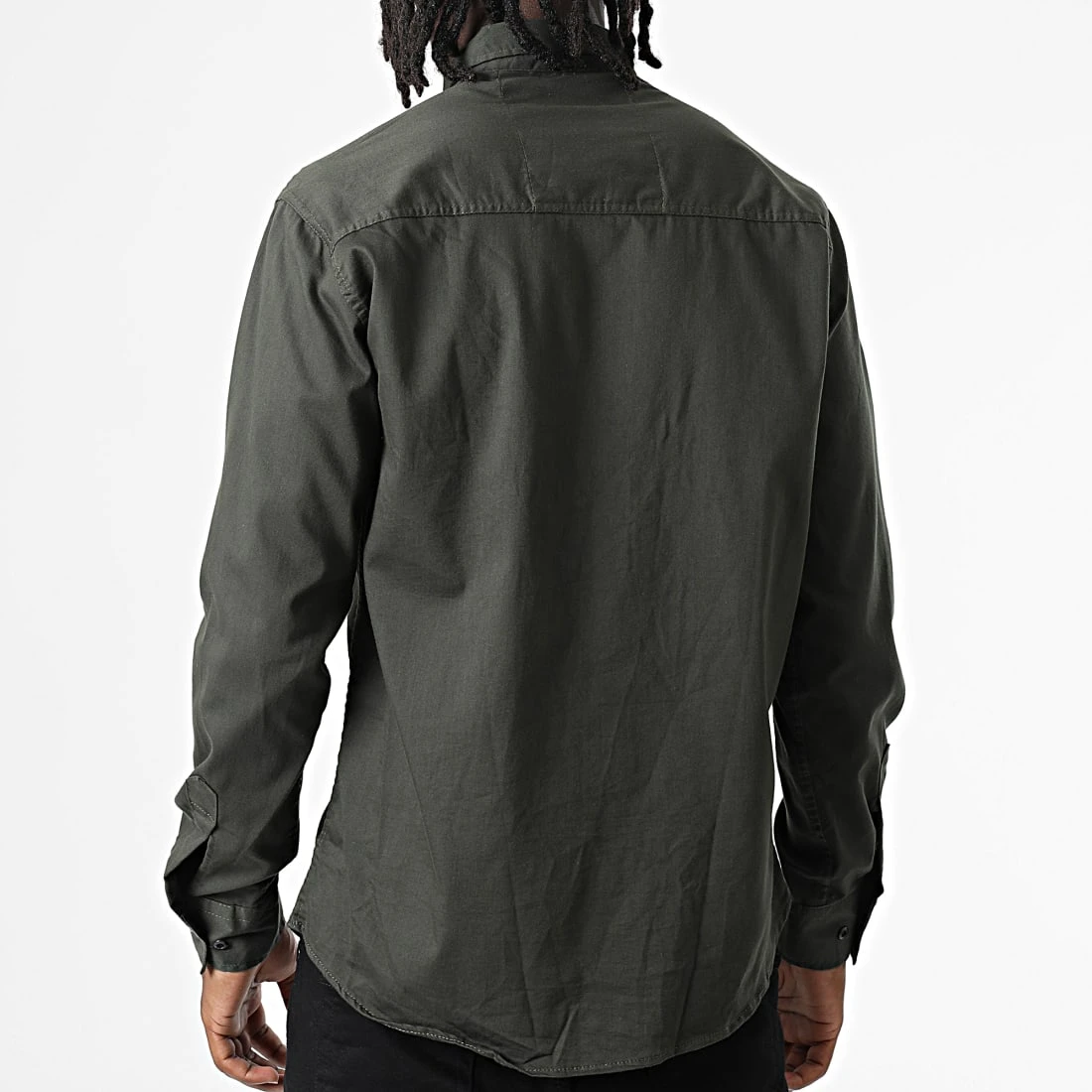 Promo ⌛ Chemise Manches Longues W-323 Vert Foncé de Classic Series 🥰 6 Promo ⌛ Chemise Manches Longues W-323 Vert Foncé de Classic Series 🥰 – Image 4