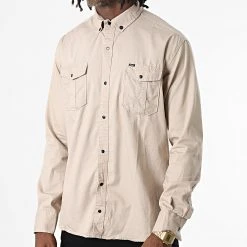 Vente flash 😀 Chemise Manches Longues W-323 Beige de Classic Series 🤩 -HautStyle Boutique classic series 325976 W 323 BEIGE 20220701T151854 03