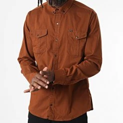 Acheter 👍 Chemise Manches Longues W-323 Marron de Classic Series 🔥