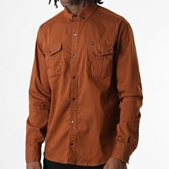 Acheter 👍 Chemise Manches Longues W-323 Marron de Classic Series 🔥 -HautStyle Boutique classic series 325977 W 323 TABAC 20220701T151959 03