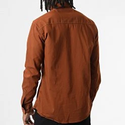 Acheter 👍 Chemise Manches Longues W-323 Marron de Classic Series 🔥 -HautStyle Boutique classic series 325977 W 323 TABAC 20220701T152000 04