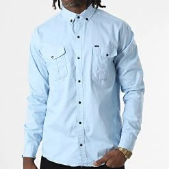 Grosses soldes ⭐ Chemise Manches Longues W-323 Bleu Clair de Classic Series ✔️