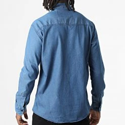 Offres ✨ Chemise Jean Manches Longues W-323 Bleu Denim de Classic Series 🛒 -HautStyle Boutique classic series 325980 W 323 BLUE JEANS 20220701T150606 04