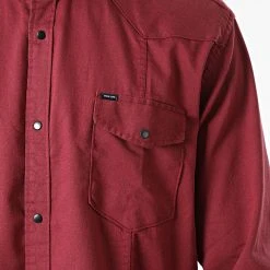 Meilleure vente ✨ Chemise Manches Longues Col Mao W-324 Bordeaux de Classic Series 👍 -HautStyle Boutique classic series 325983 W 324 BORDEAUX 20220701T151706 02