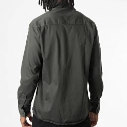 De gros 😀 Chemise Manches Longues Col Mao W-324 Vert Foncé de Classic Series ✨ -HautStyle Boutique classic series 326015 W 324 KAKI 20220701T152236 04