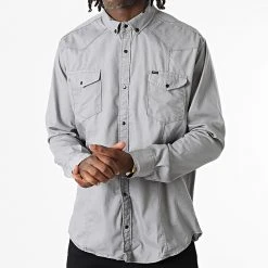 Vente flash 🔔 Chemise Manches Longues Col Mao W-324 Gris de Classic Series 💯 -HautStyle Boutique classic series 326017 W 324 GRIS 20220701T152215 03