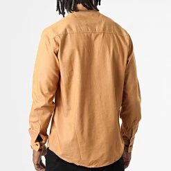 Meilleure vente 💯 Chemise Manches Longues Col Mao W-324 Camel de Classic Series 🔥 -HautStyle Boutique classic series 326018 W 324 CAMEL 20220701T152030 04