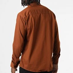 Top 10 🎉 Chemise Manches Longues Col Mao W-324 Marron de Classic Series ✨ -HautStyle Boutique classic series 326021 W 324 TABAC 20220701T151937 04