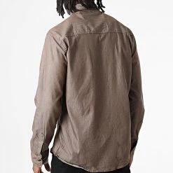 Bon marché 💯 Chemise Manches Longues W-323 Marron Foncé de Classic Series ❤️ -HautStyle Boutique classic series 326051 W 323 MARRON 20220701T150624 04