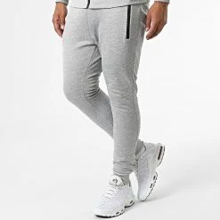 Sortie ✔️ Ensemble Veste Zippée Capuche Et Pantalon Jogging 2935 Gris Chiné de Classic Series ✔️ -HautStyle Boutique classic series 328454 W 2935 GREY 20220726T091100 04